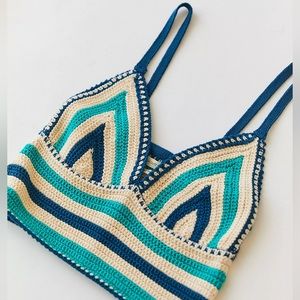 Urban Outfitters Crochet Cropped Cami Sz L NWOT